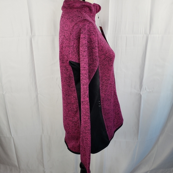 Marc New York Lightweight Zip Front Purple & Black Heathered Pockets Jacket Sz M - Picture 11 of 15